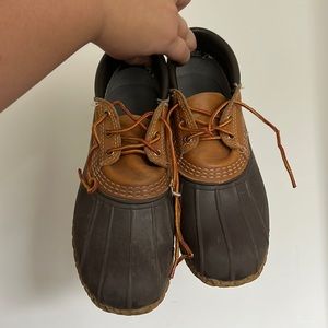 L.L. Bean Boots Original Gumshoes BeanBoots FM ~9/M Rubber Leather Rain Shoes